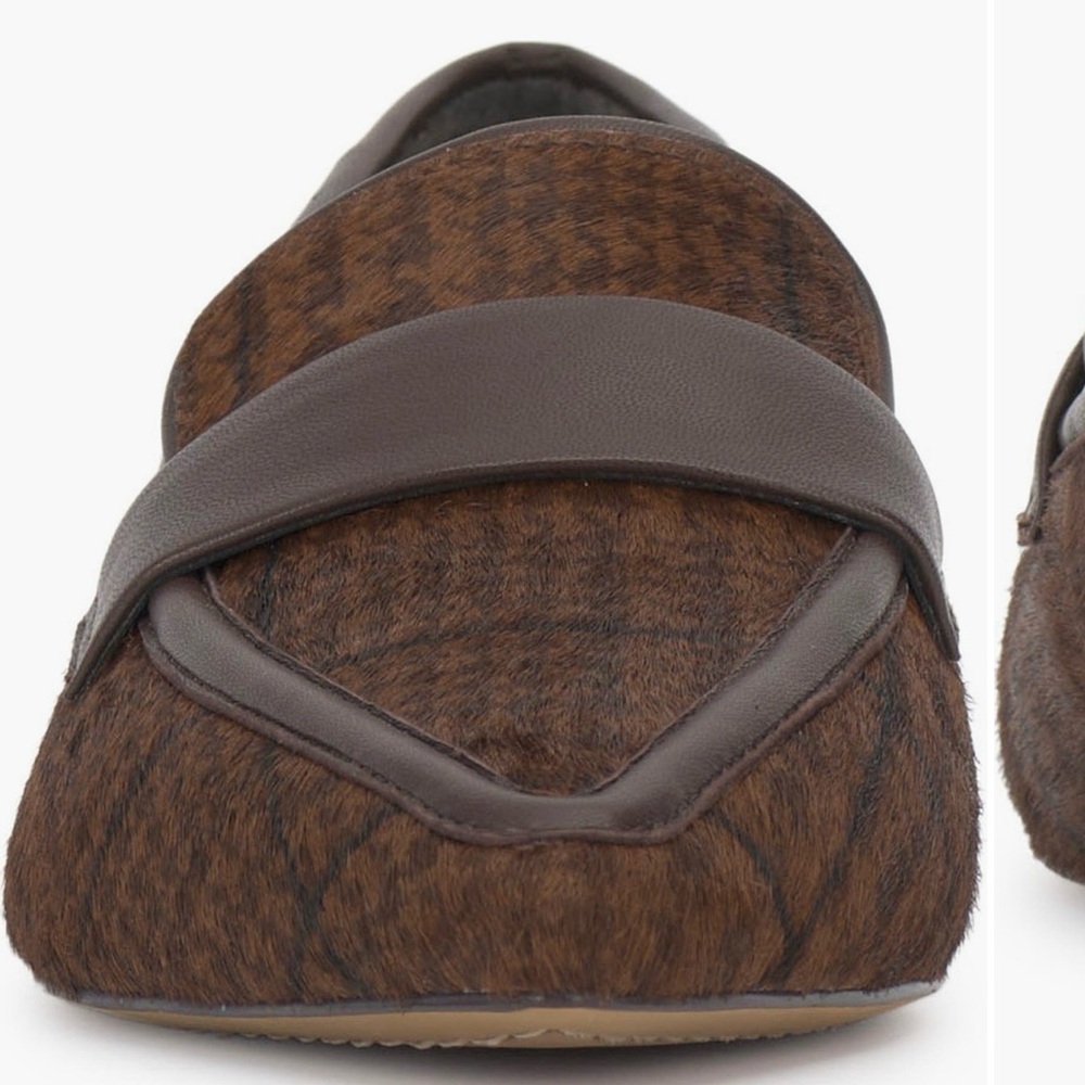Brown Patterned Loafers